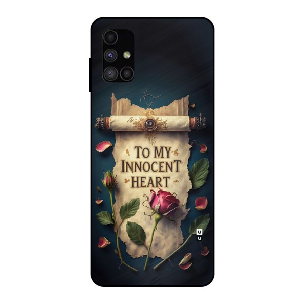 Innocence Of Heart Metal Back Case for Galaxy M51
