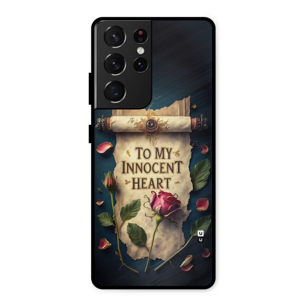 Innocence Of Heart Metal Back Case for Galaxy S21 Ultra 5G