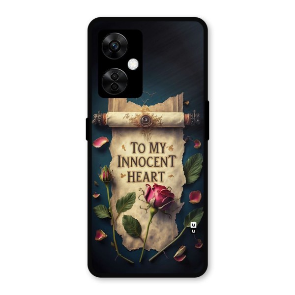 Innocence Of Heart Metal Back Case for OnePlus Nord CE 3 Lite