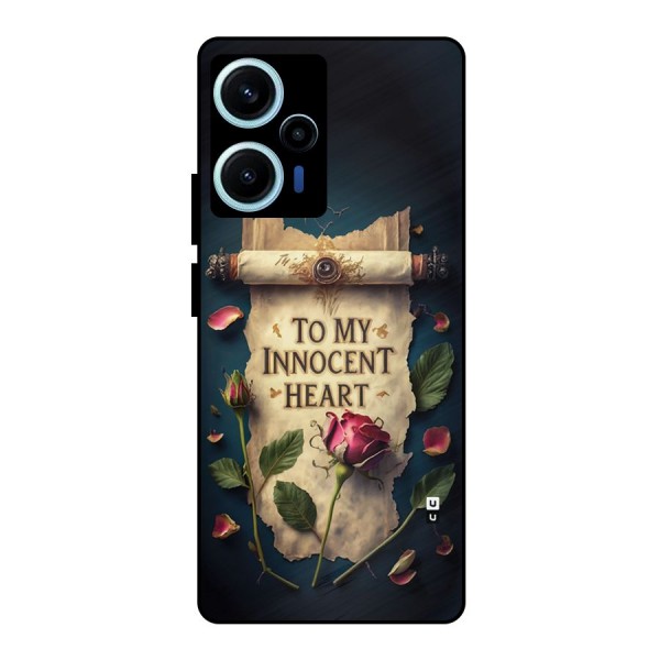 Innocence Of Heart Metal Back Case for Poco F5