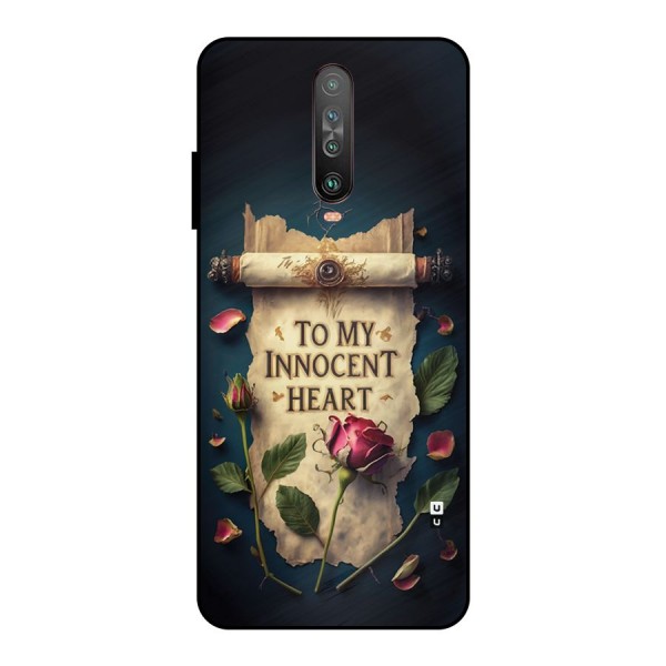 Innocence Of Heart Metal Back Case for Poco X2