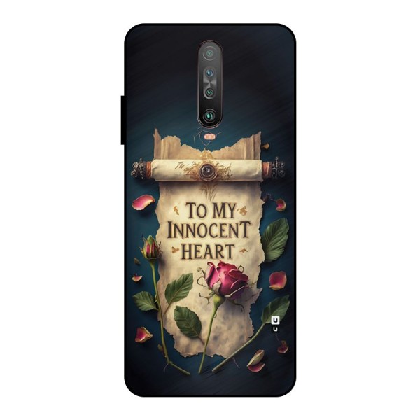 Innocence Of Heart Metal Back Case for Poco X2