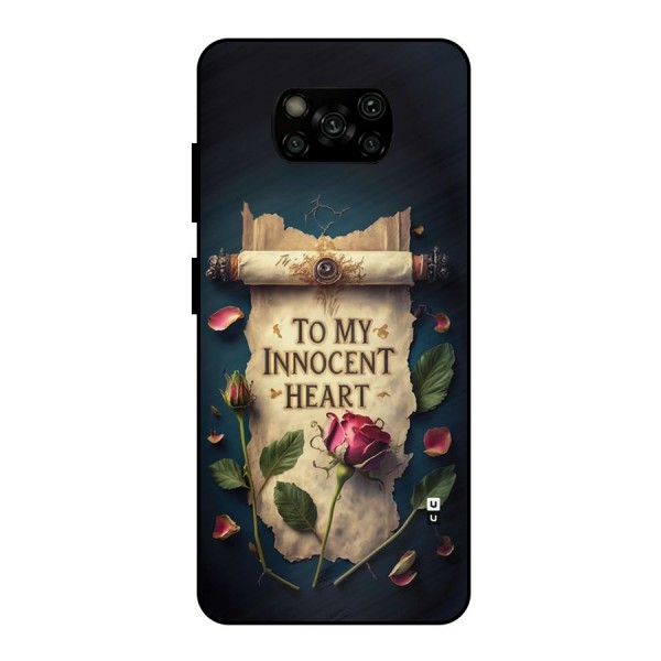 Innocence Of Heart Metal Back Case for Poco X3