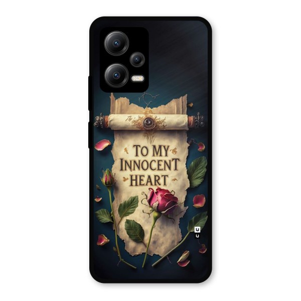Innocence Of Heart Metal Back Case for Poco X5