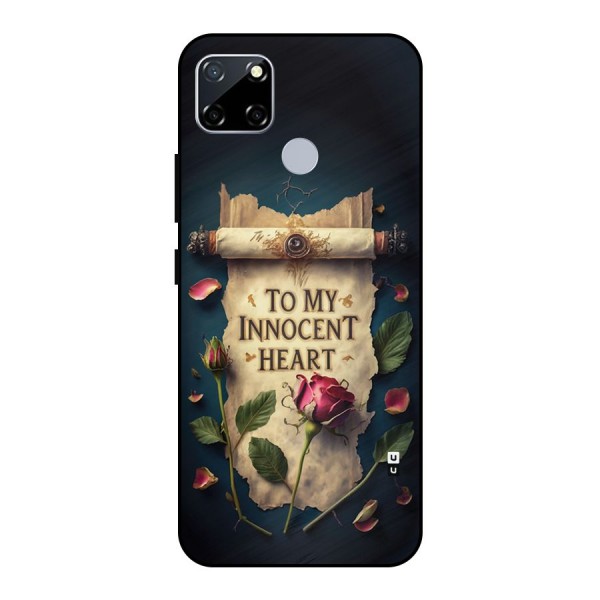 Innocence Of Heart Metal Back Case for Realme Narzo 30A