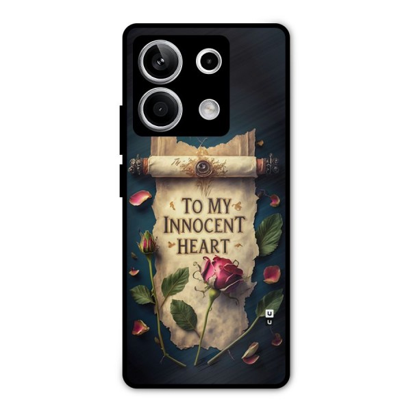 Innocence Of Heart Metal Back Case for Redmi Note 13 5G