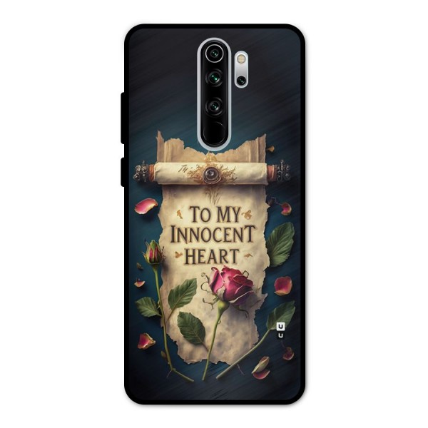 Innocence Of Heart Metal Back Case for Redmi Note 8 Pro