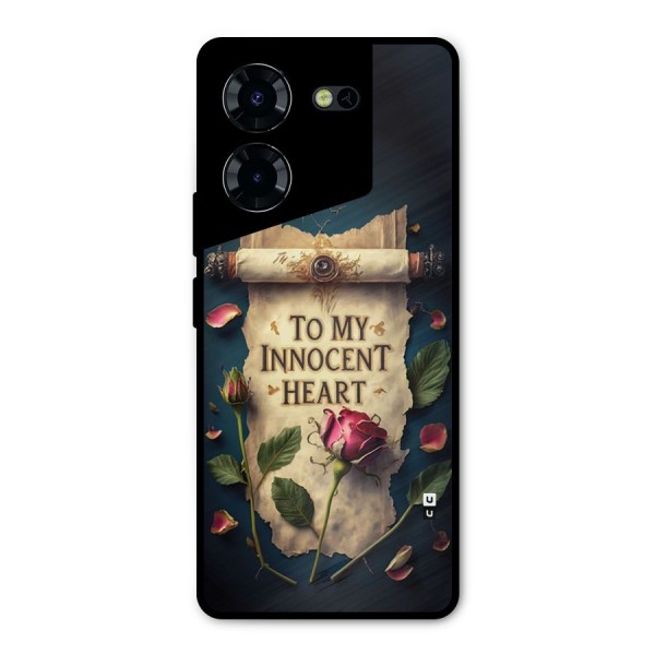 Innocence Of Heart Metal Back Case for Tecno Pova 5 Pro 5G