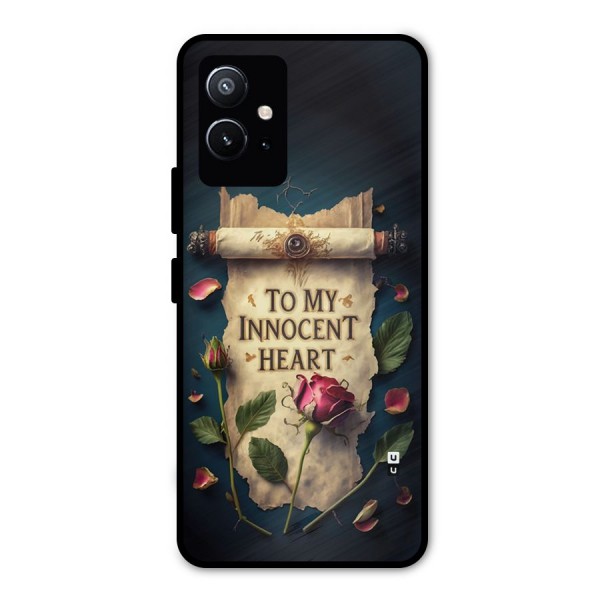 Innocence Of Heart Metal Back Case for Vivo T1 5G