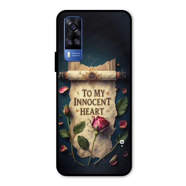Innocence Of Heart Metal Back Case for Vivo Y51A