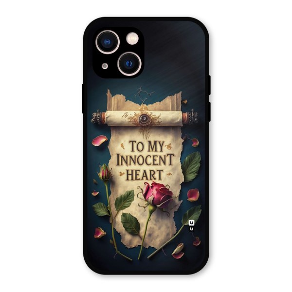 Innocence Of Heart Metal Back Case for iPhone 13