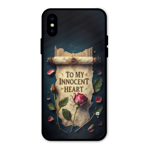 Innocence Of Heart Metal Back Case for iPhone X