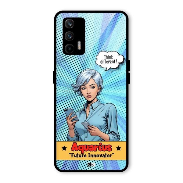 Innovative Aquarius Glass Back Case for Realme X7 Max