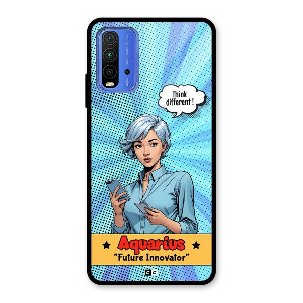 Innovative Aquarius Glass Back Case for Redmi 9 Power