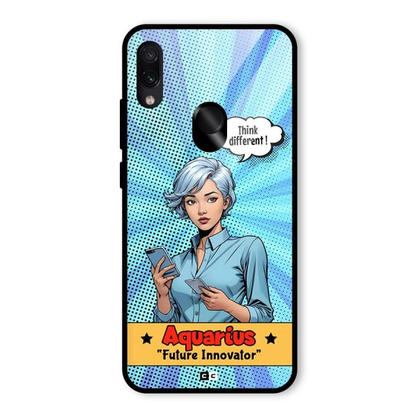 Innovative Aquarius Glass Back Case for Redmi Note 7S