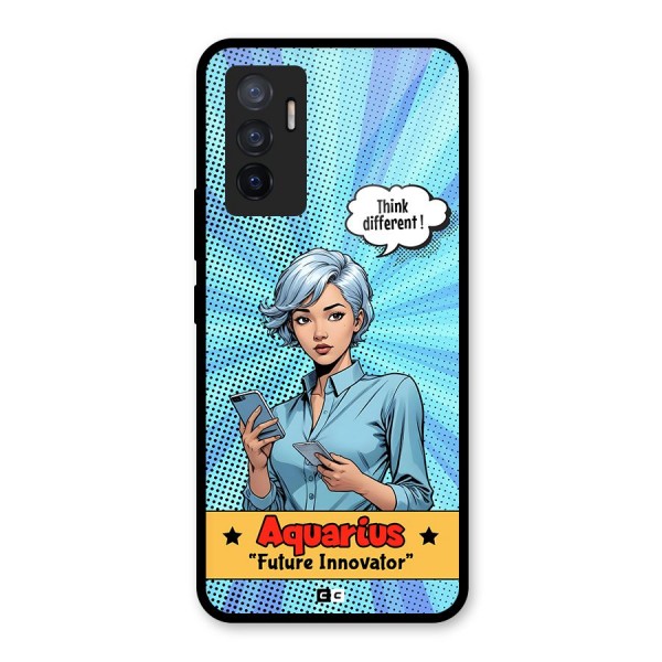 Innovative Aquarius Glass Back Case for Vivo V23e