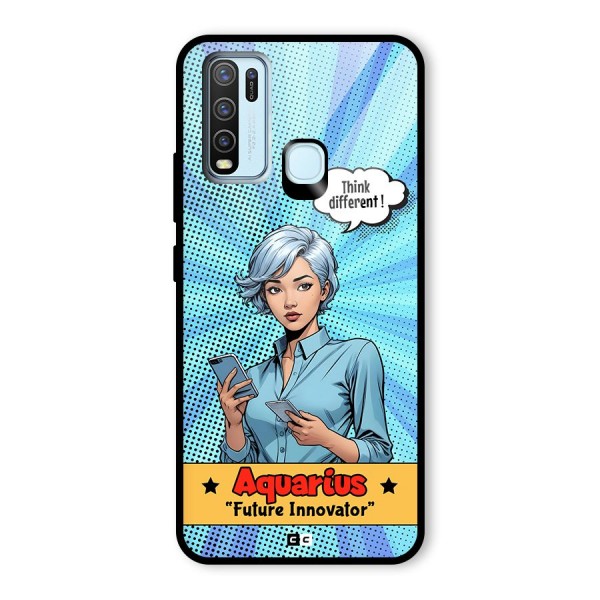Innovative Aquarius Glass Back Case for Vivo Y30