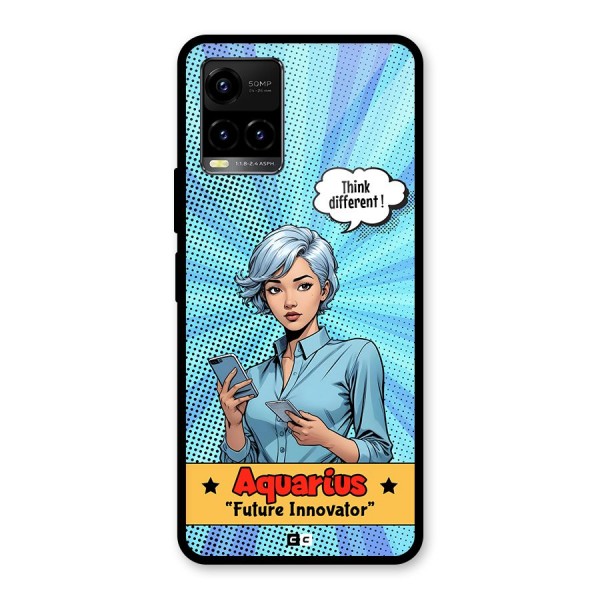 Innovative Aquarius Glass Back Case for Vivo Y33s