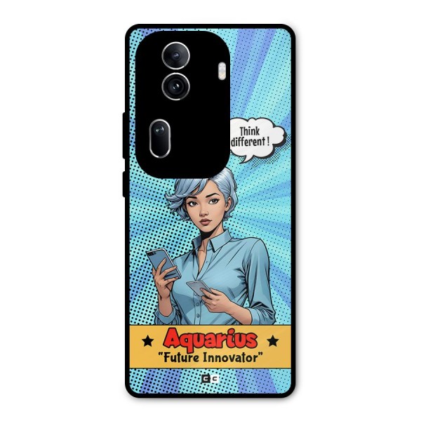 Innovative Aquarius Metal Back Case for Oppo Reno11 Pro 5G