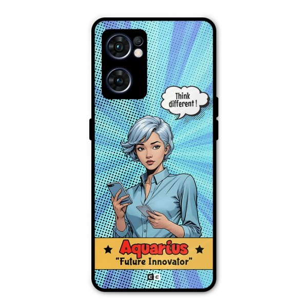Innovative Aquarius Metal Back Case for Oppo Reno7 5G