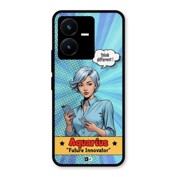 Innovative Aquarius Metal Back Case for Vivo Y22