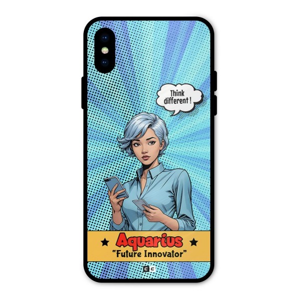 Innovative Aquarius Metal Back Case for iPhone XS