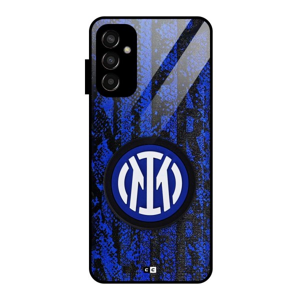 Inter Milan Texture Glass Back Case for Galaxy F13
