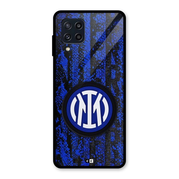 Inter Milan Texture Glass Back Case for Galaxy M32