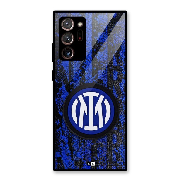 Inter Milan Texture Glass Back Case for Galaxy Note 20 Ultra