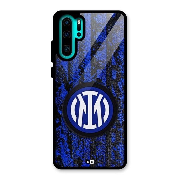 Inter Milan Texture Glass Back Case for Huawei P30 Pro