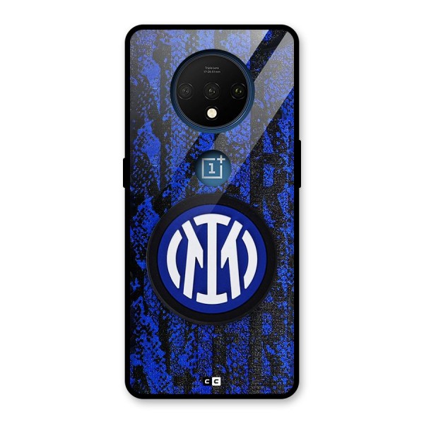 Inter Milan Texture Glass Back Case for OnePlus 7T