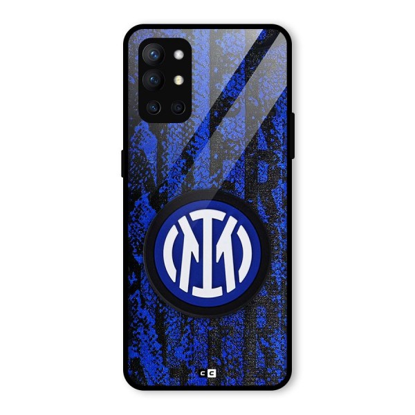 Inter Milan Texture Glass Back Case for OnePlus 9R