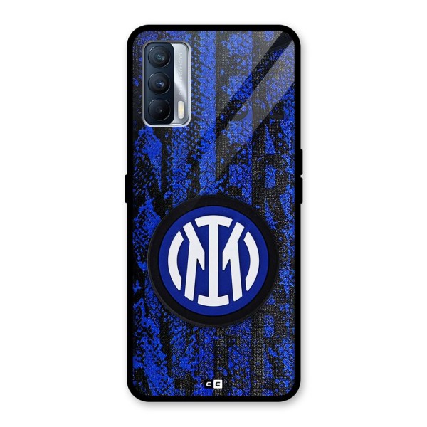 Inter Milan Texture Glass Back Case for Realme X7