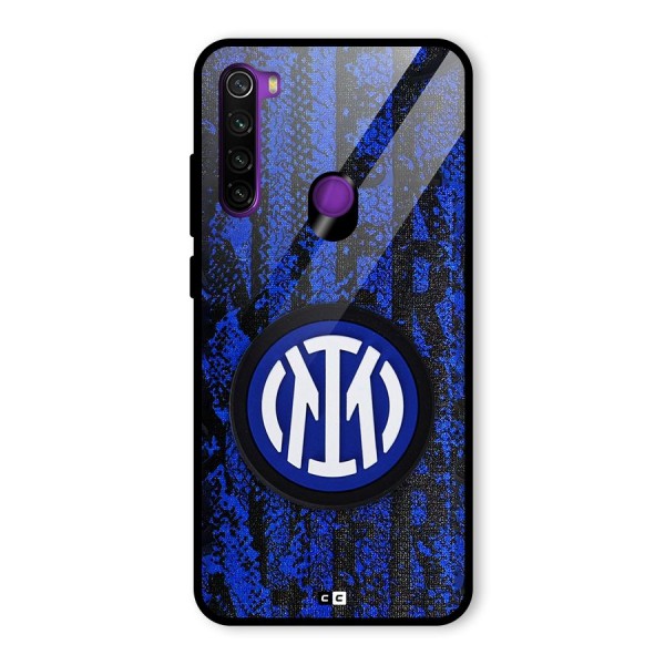 Inter Milan Texture Glass Back Case for Redmi Note 8
