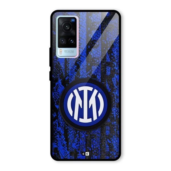 Inter Milan Texture Glass Back Case for Vivo X60