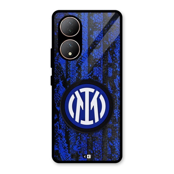 Inter Milan Texture Glass Back Case for Vivo Y100A