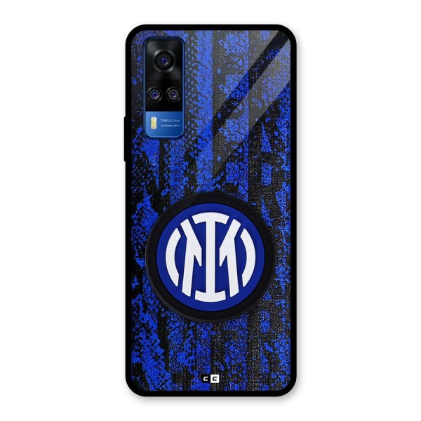 Inter Milan Texture Glass Back Case for Vivo Y51