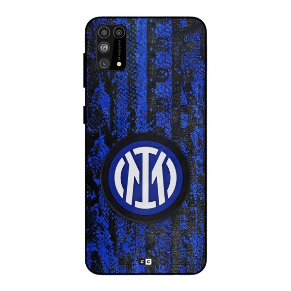 Inter Milan Texture Metal Back Case for Galaxy F41