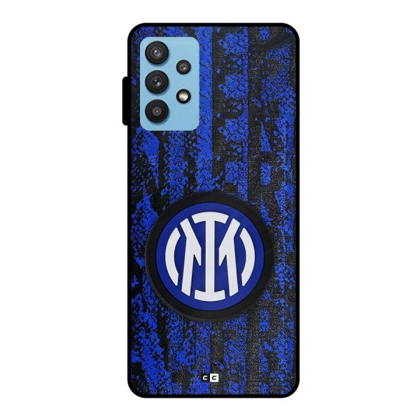 Inter Milan Texture Metal Back Case for Galaxy M32 5G