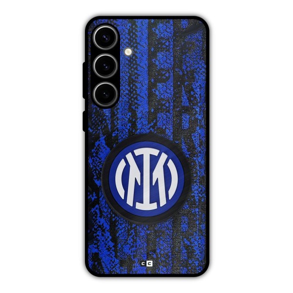 Inter Milan Texture Metal Back Case for Galaxy S24 Plus