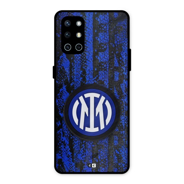 Inter Milan Texture Metal Back Case for OnePlus 9R