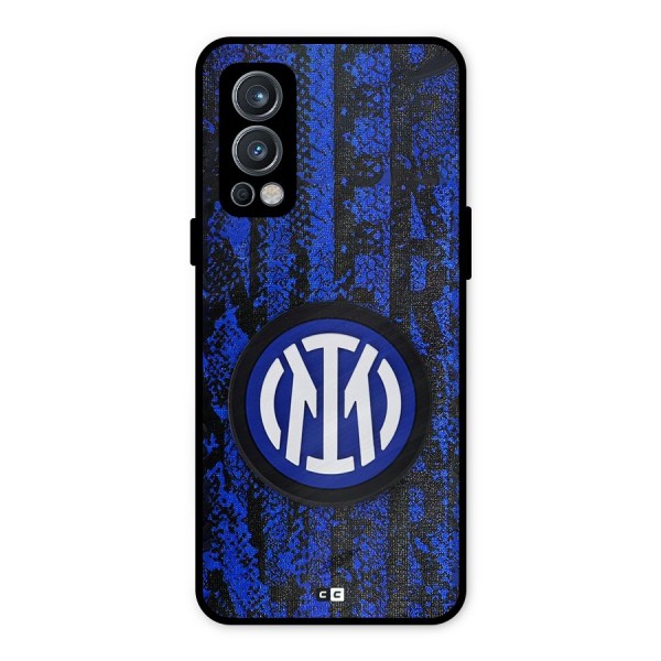 Inter Milan Texture Metal Back Case for OnePlus Nord 2 5G