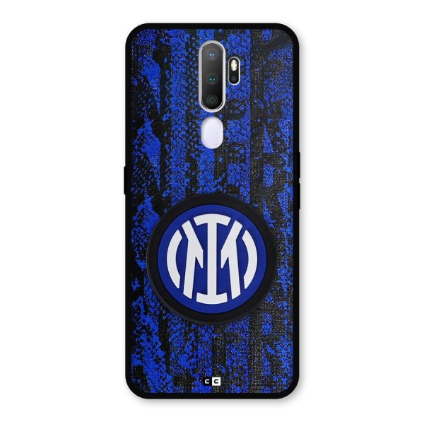 Inter Milan Texture Metal Back Case for Oppo A9 (2020)