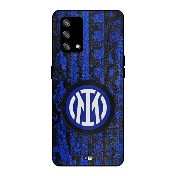 Inter Milan Texture Metal Back Case for Oppo F19s