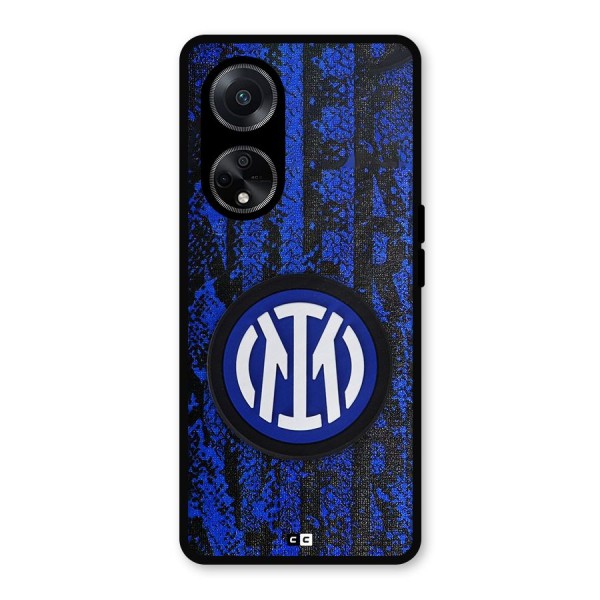 Inter Milan Texture Metal Back Case for Oppo F23