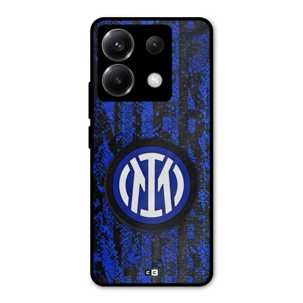 Inter Milan Texture Metal Back Case for Poco X6
