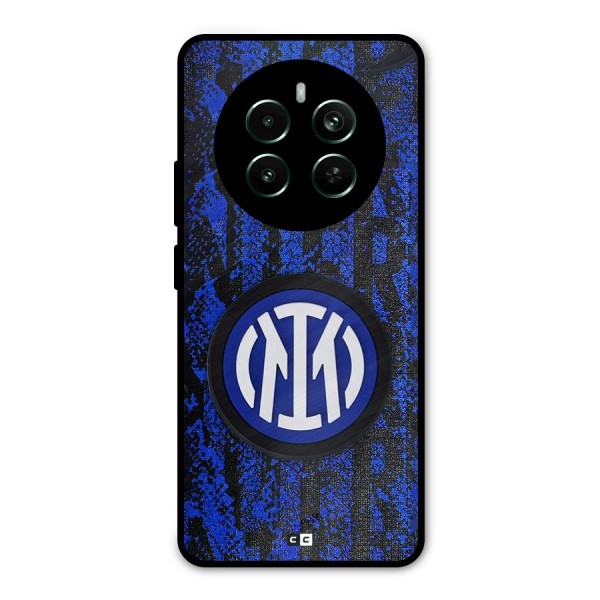 Inter Milan Texture Metal Back Case for Realme 12 Pro Plus