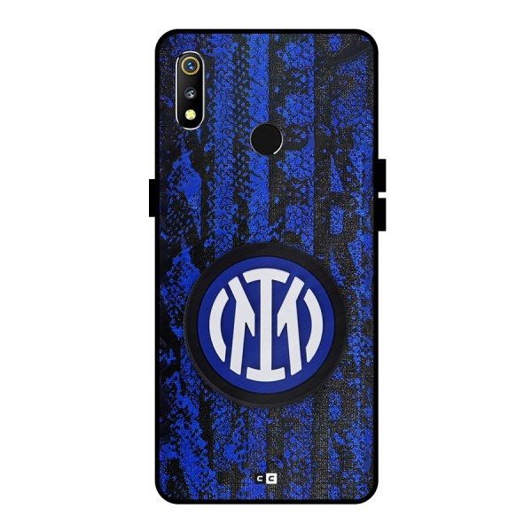 Inter Milan Texture Metal Back Case for Realme 3
