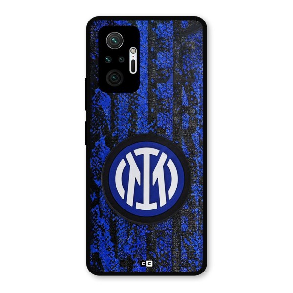 Inter Milan Texture Metal Back Case for Redmi Note 10 Pro