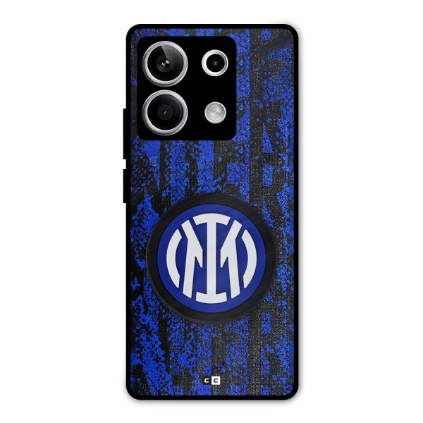 Inter Milan Texture Metal Back Case for Redmi Note 13 5G
